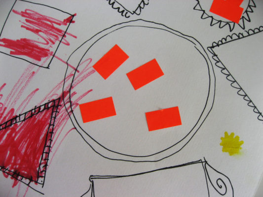 Tvoríme s deťmi - lacné nálepky na papieri s nakresleným vzorom